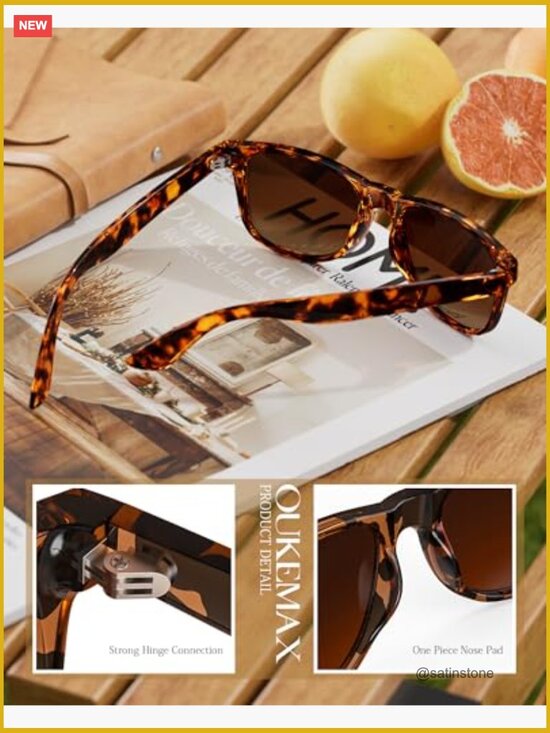 Polarized UV400 Protection Sunglasses Square Frame Lightweight main image 4